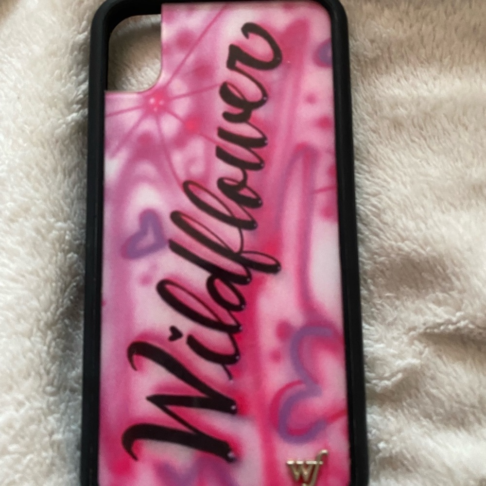 Pink wildflower iPhone XR phone case